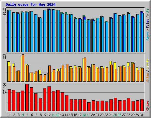 Daily usage for May 2024