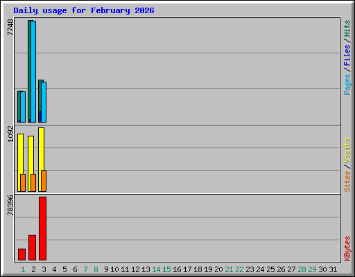 Daily usage for February 2026