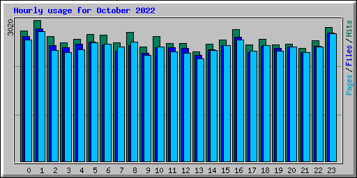 Hourly usage for October 2022