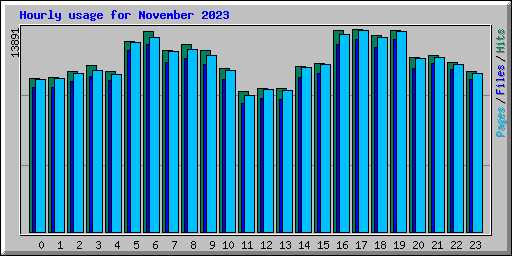Hourly usage for November 2023