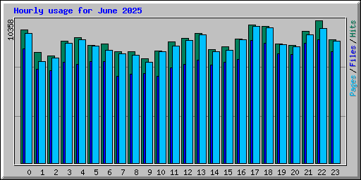 Hourly usage for June 2025