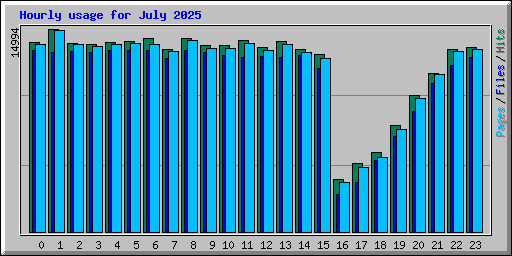 Hourly usage for July 2025