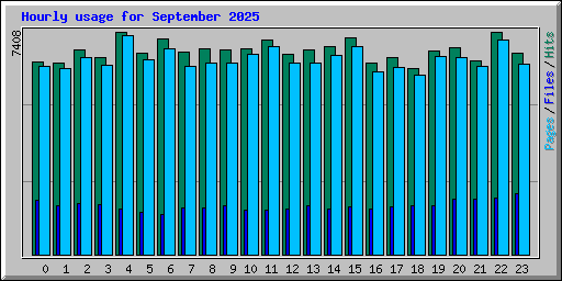 Hourly usage for September 2025