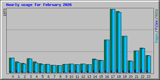 Hourly usage for February 2026