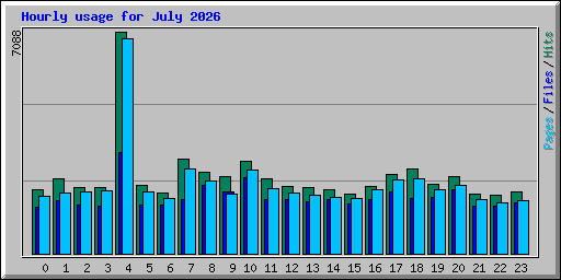 Hourly usage for July 2026